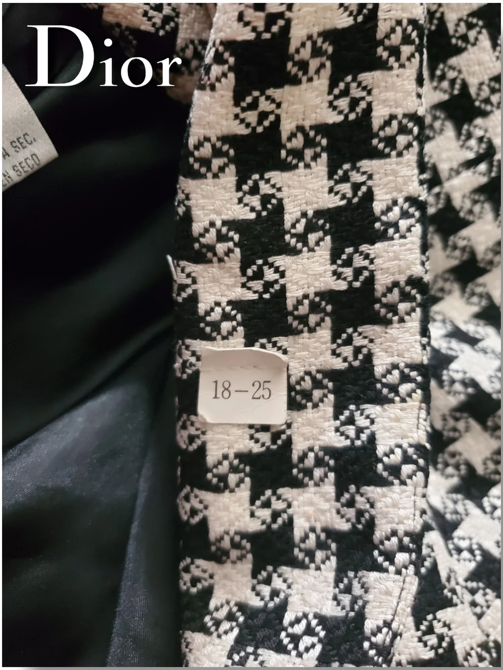 Dior Black & White Houndstooth Blazer